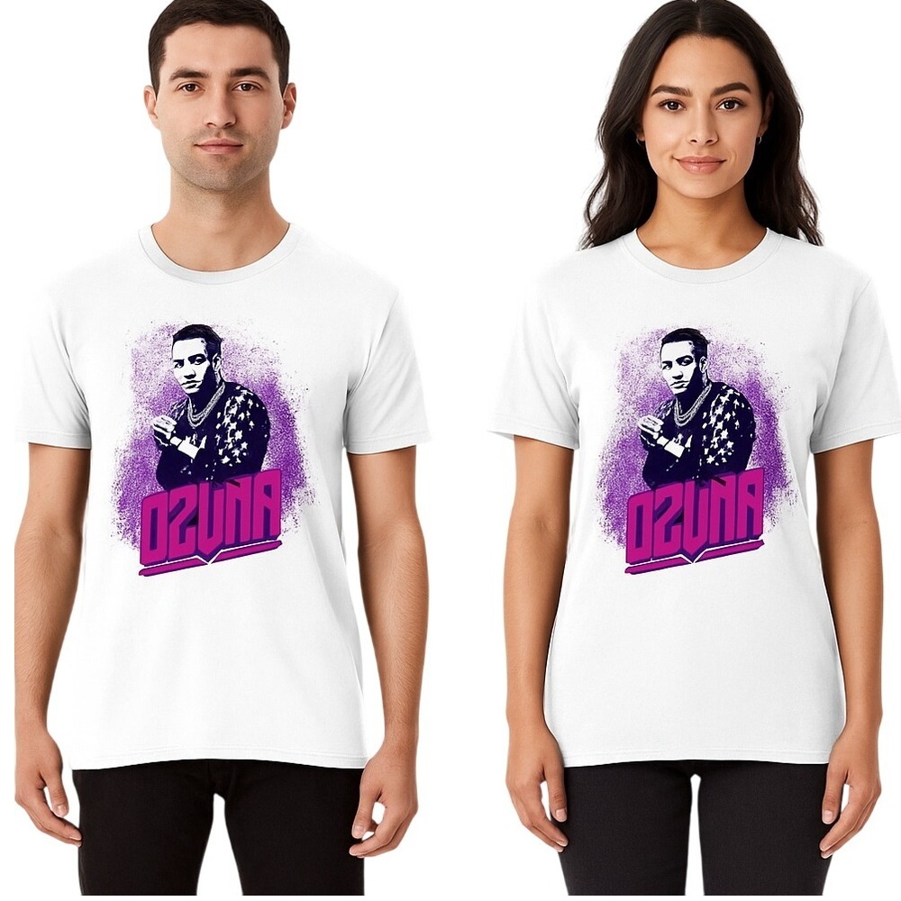 Forever 21 Ozuna Graphic T-Shirt White‎ Purple Pop Latin Music Unisex S/M New